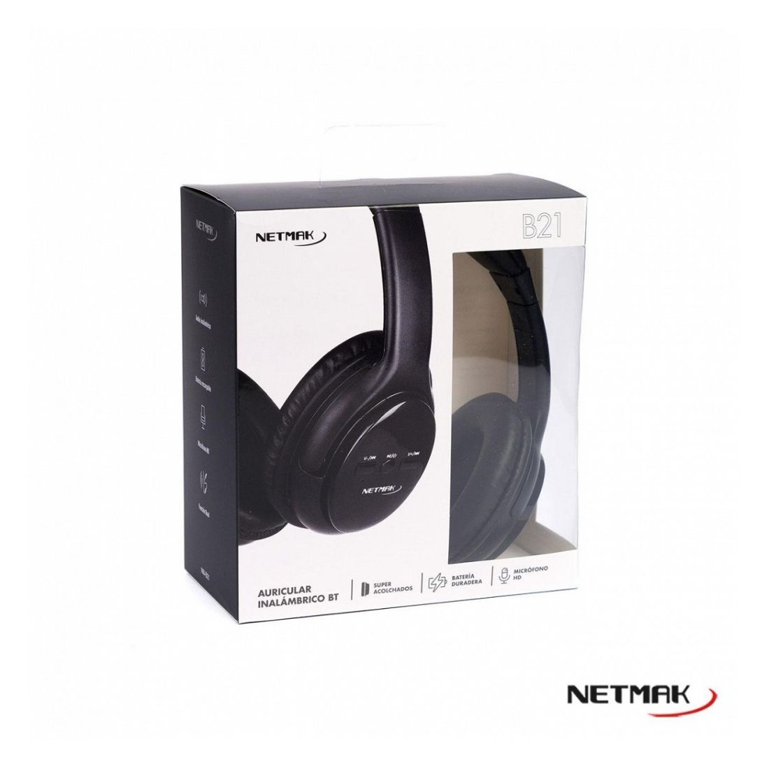 Auriculares Bluetooth Netmak B21 Negro — foto 2