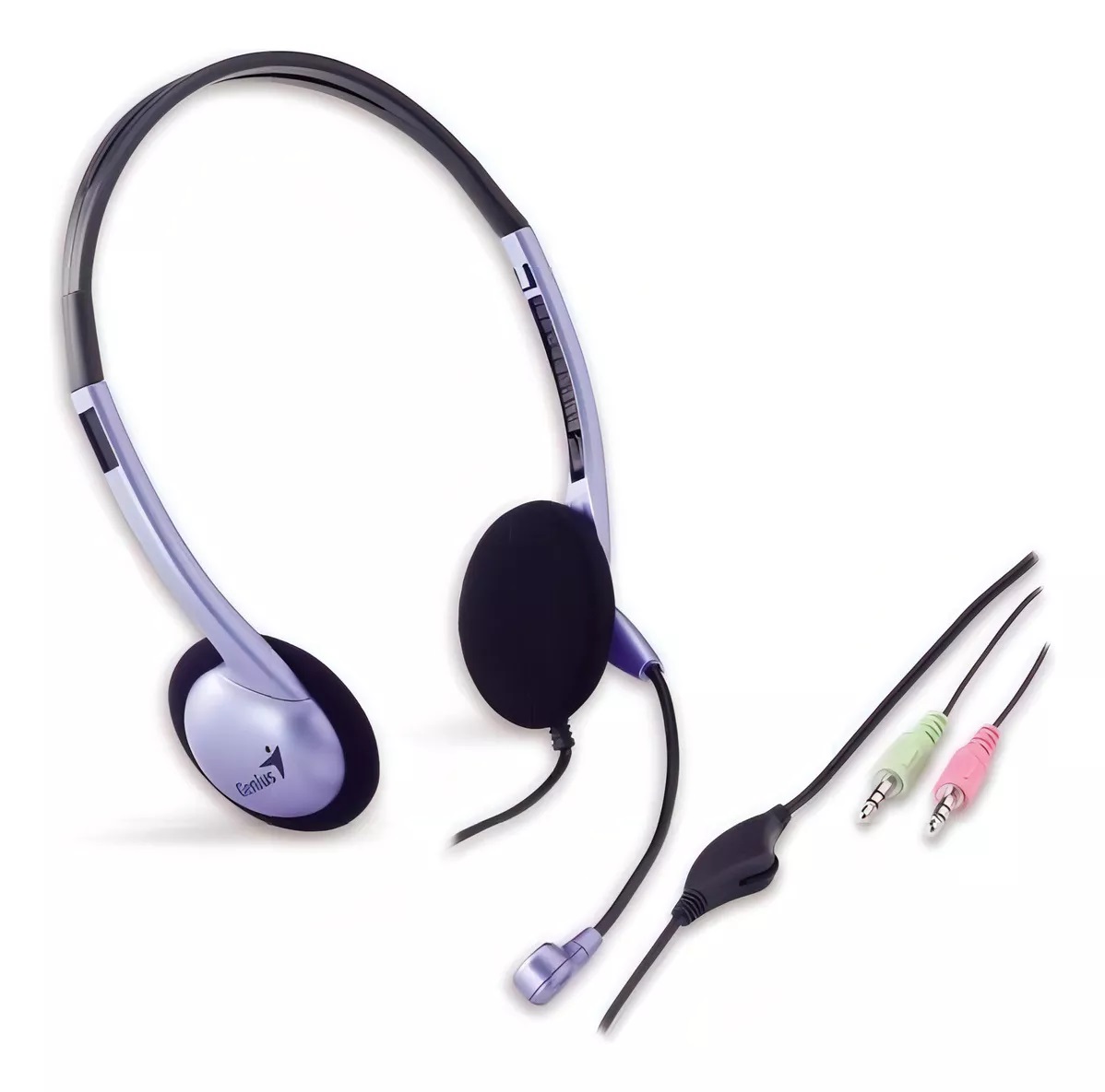 Auriculares Genius HS-02B Doble Jack con Micrófono para PC