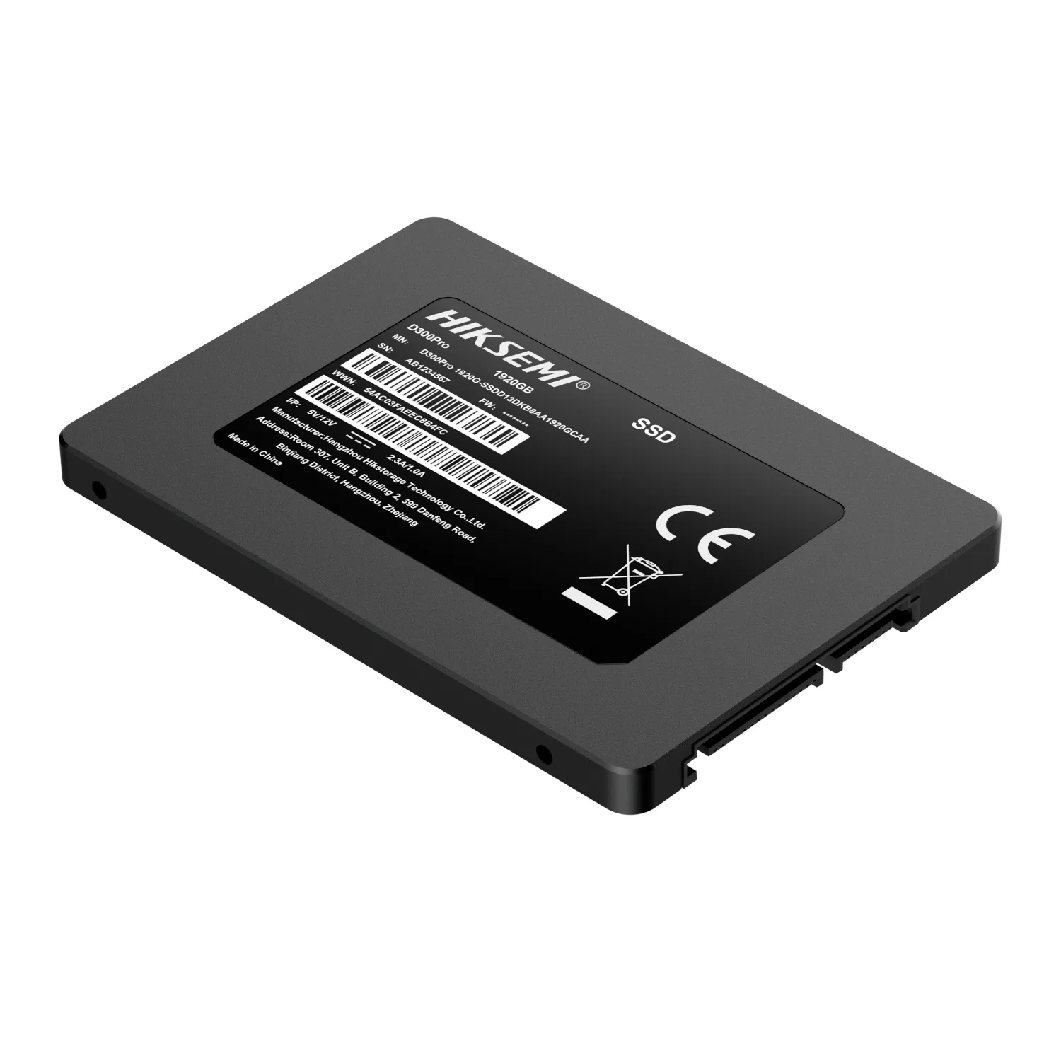 Disco Sólido SSD Hiksemi D300 3.84TB 2.5" SATA III HS-SSD-D300/3840G