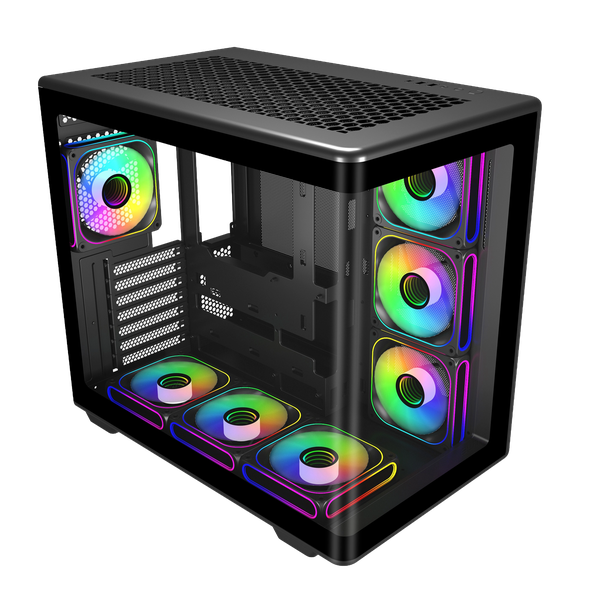 Gabinete Cooler Master Elite 600 Mid Tower Negro con 4 Fans ARGB