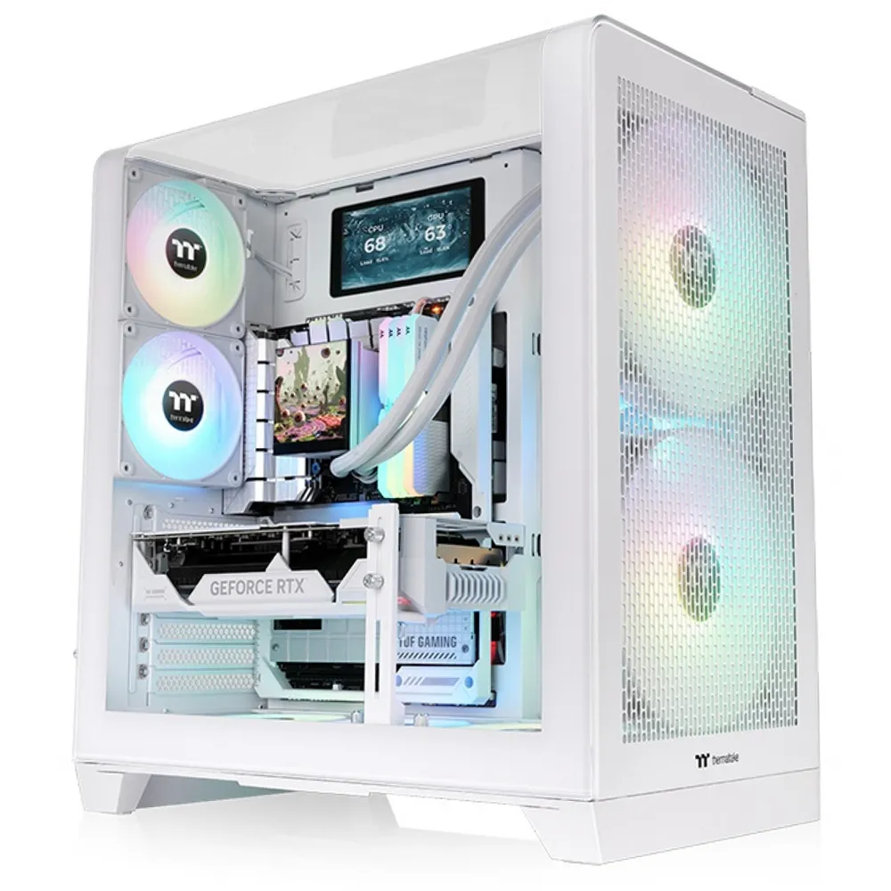 Gabinete Thermaltake View 390 Air Snow White Vidrio Templado