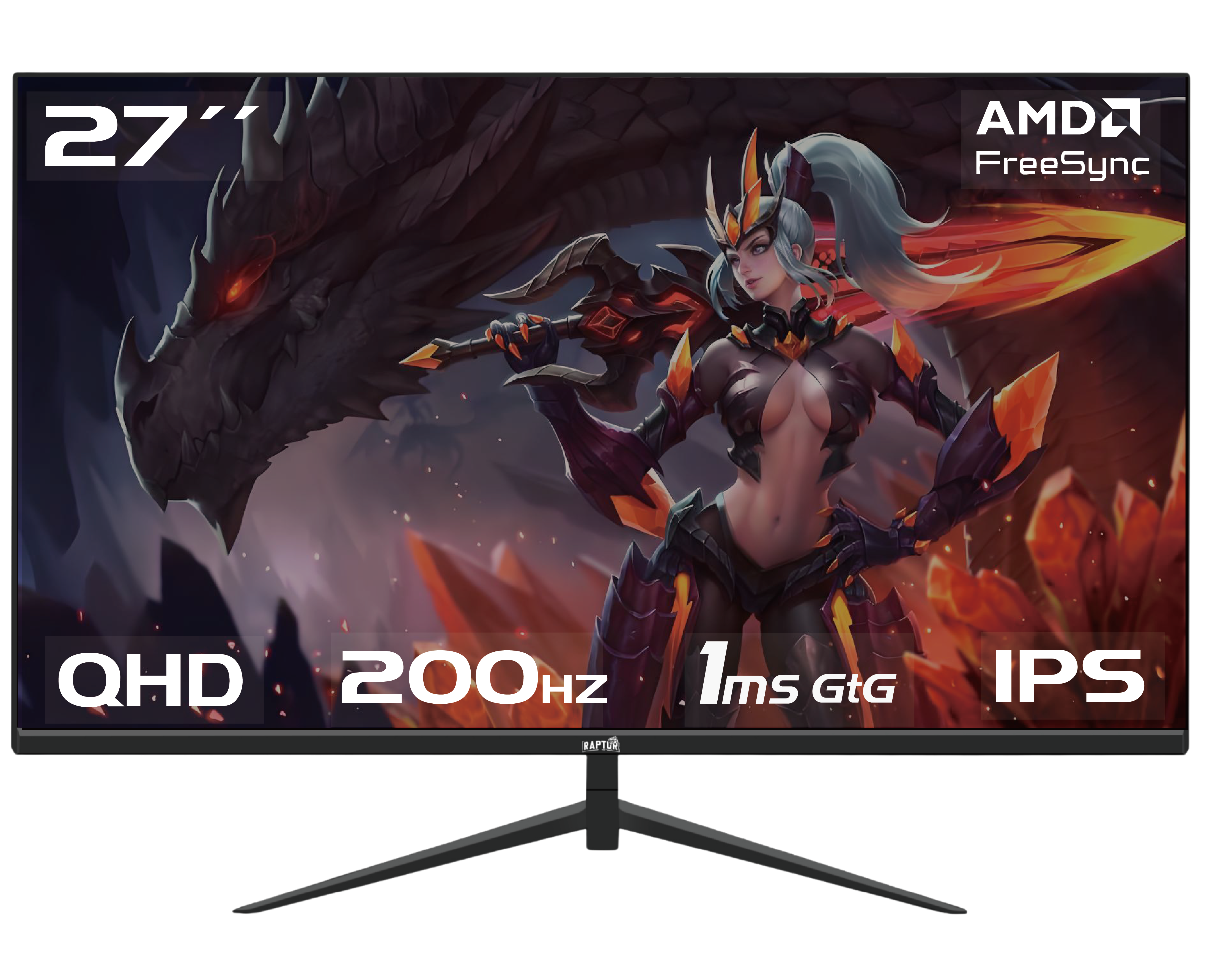 Monitor Gamer Raptor Hawk Eye RAP-MON-27QHD-200IPS 27" QHD IPS 200Hz