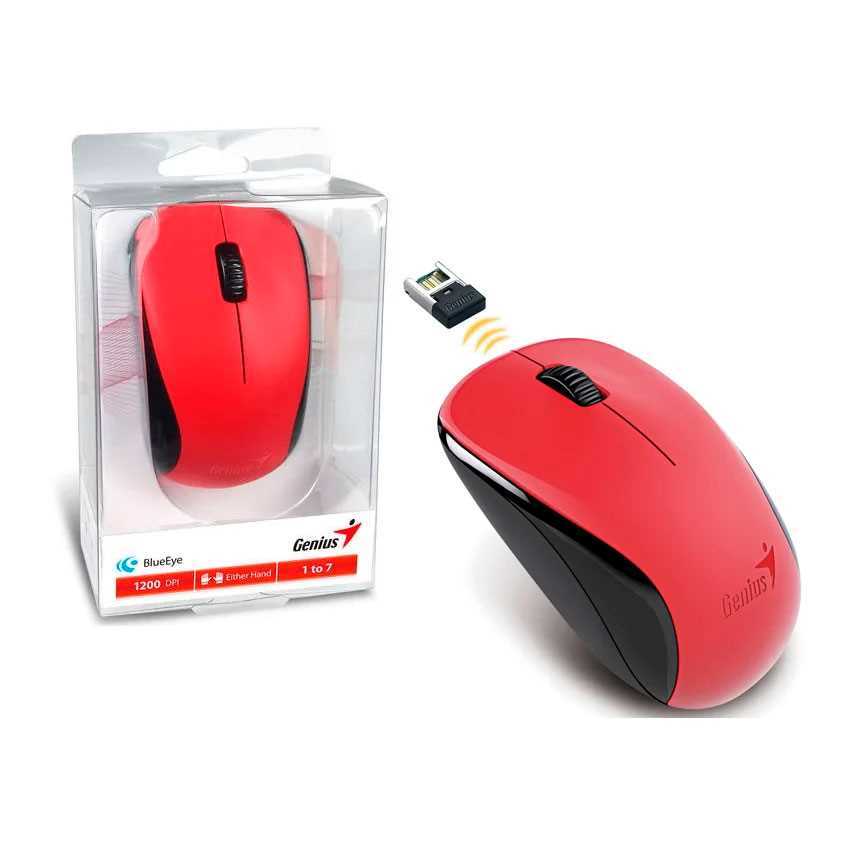 Mouse Inalámbrico Genius NX 7000 BlueEye Red