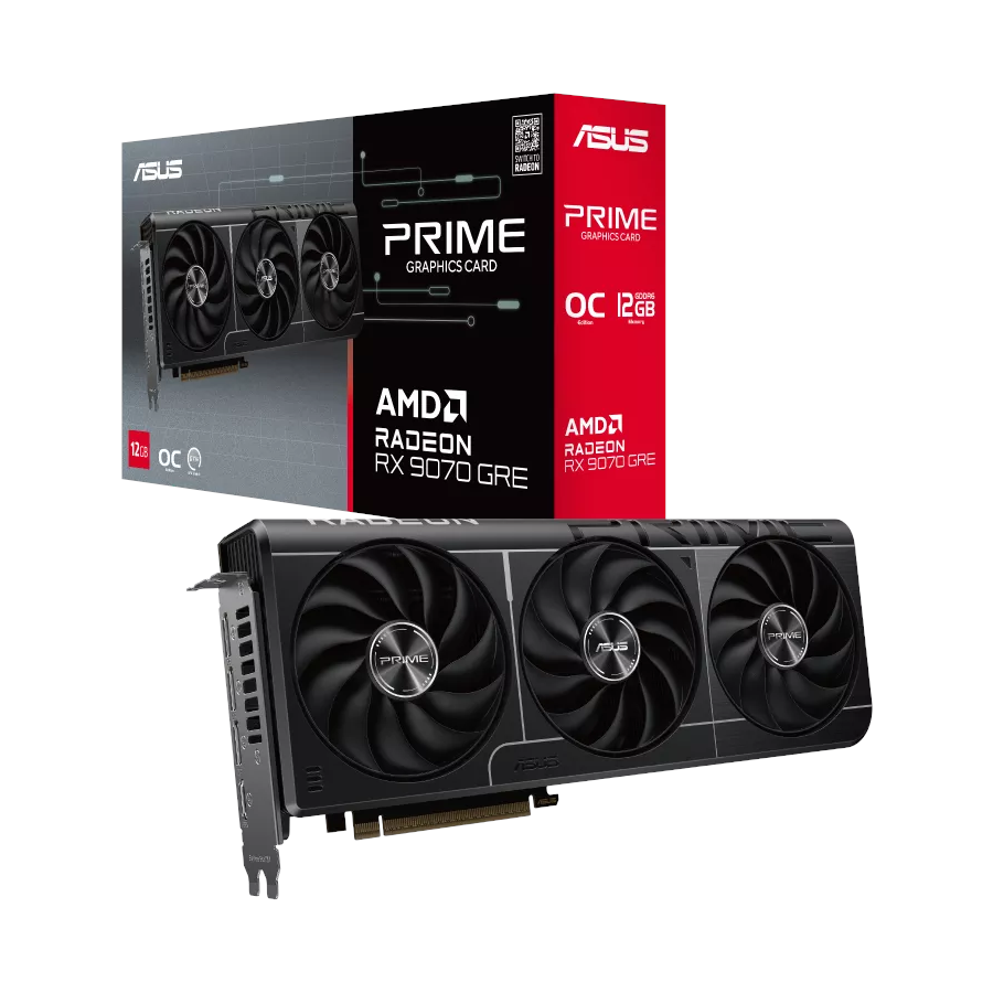 Placa de Video ASUS Radeon RX 9070 GRE Prime EVO OC 12GB GDDR6
