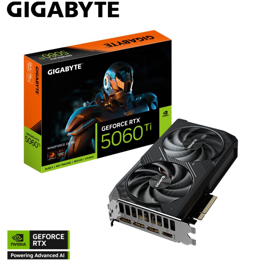 Placa de Video Gigabyte GeForce RTX 5060 Ti Eagle OC Ice 8GB