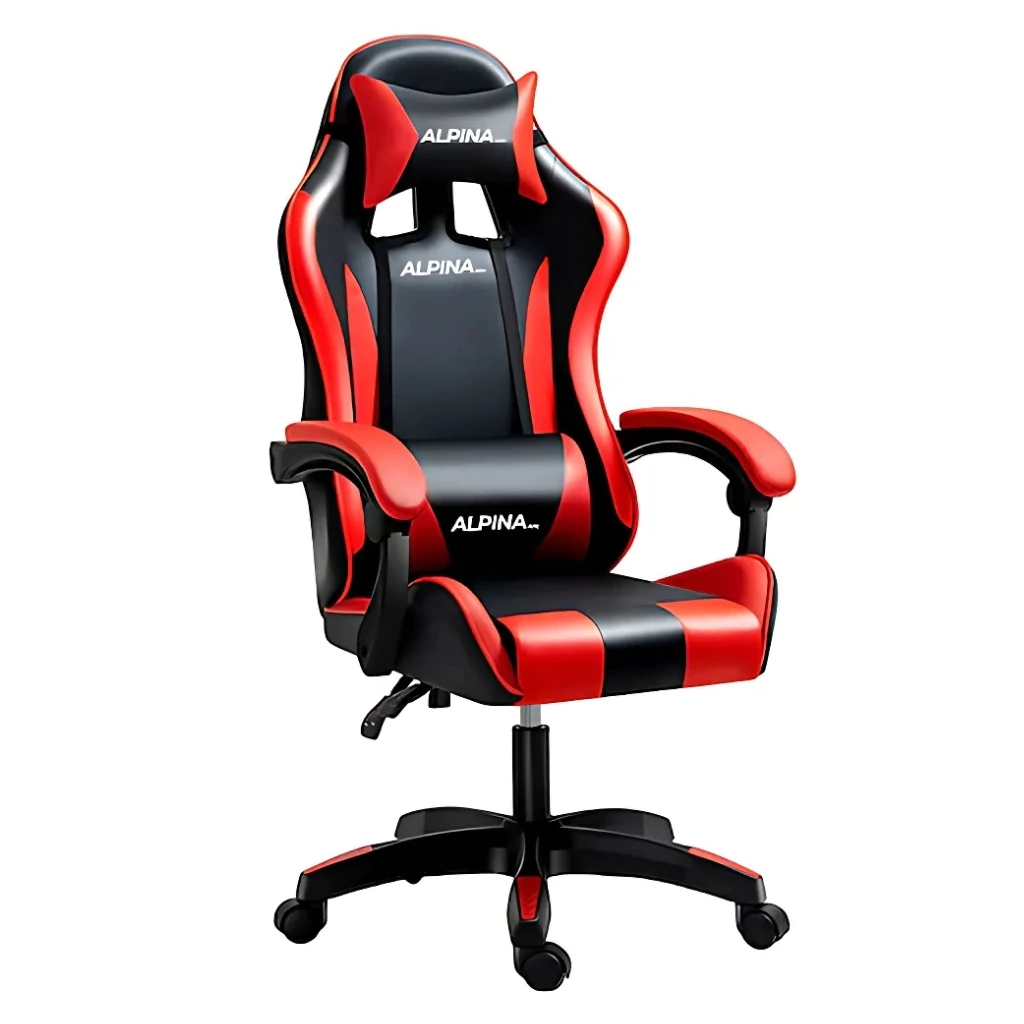Silla Ergonómica Alpina FT-088 Negro/Rojo hasta 150kg