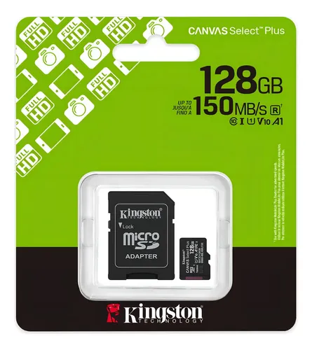 Tarjeta MicroSD Kingston Canvas Select Plus 128GB A1 SDCS3/128GB