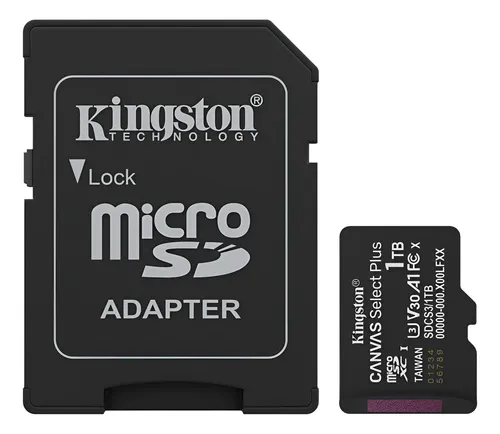 Tarjeta MicroSDXC Kingston Canvas Select Plus 1TB A1 V30 U3 SDCS3/1TB