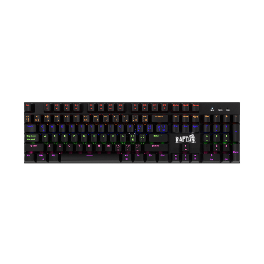 Teclado Mecánico Raptor Fireclaw M104 Retroiluminado Switch Red Outemu